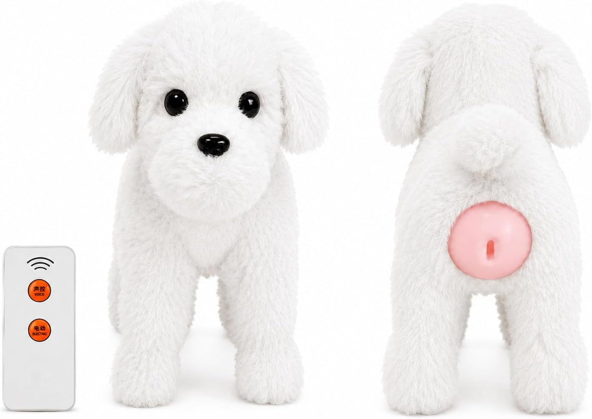Brown plush silicone humping companion toy for small dogs – view 2