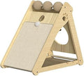 Triangular Foldable Cat Scratching Pad with Rolling Spheres, Indoor, Interactive, for Apartments