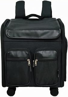Oxford Wheeled Pet Carrier, Lightweight Soft-Sided Cat Carrier, Foldable, Black