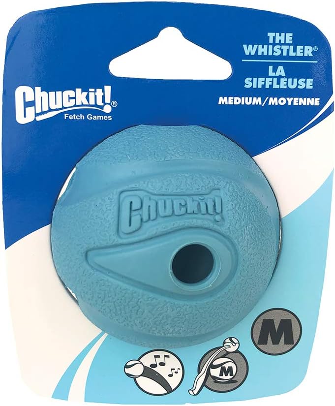 Multicolor rubber whistling fetch balls with sound holes – view 3