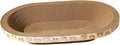Oval Cat Scratcher Lounge Bed, Extra Large Corrugated Cardboard Scratch Pad for Furniture Protection