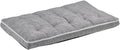 Alumina micro linen tufted crate mattress dog bed, medium