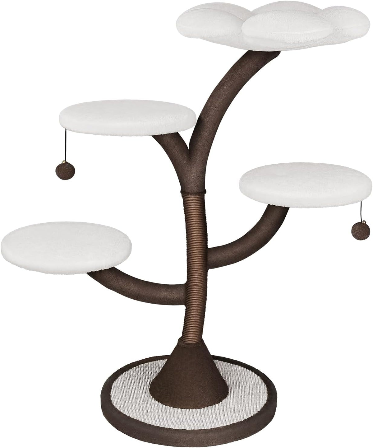 Modern multi-level flower-shaped cat tree