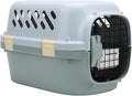 Hard-Sided Cat Travel Carrier with Lockable Door and 4-Side Ventilation, Size S