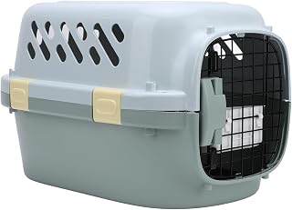 Hard-Sided Cat Travel Carrier with Lockable Door and 4-Side Ventilation, Size S