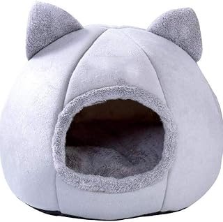 Pet Tent Cave Bed for Cats and Small Dogs with Washable Cushion