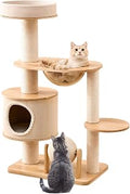 Integrated Cat Nest Tower with Climbing Frame and Scratching Post