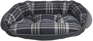 Bowsers Crescent Pet Bed, Large, Greystone Tartan