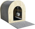 Warm Pet House with Scratch Panel
