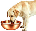 Large 8.66 inch hand forged copper dog bowl – view 3