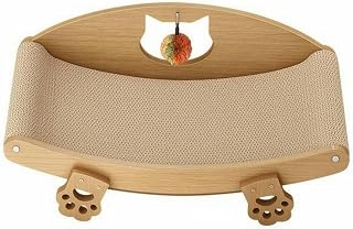 Cat Lounger with Sisal Scratching Surface and Scratch Station, Raised, Wear-Resistant, Bedroom, Style A