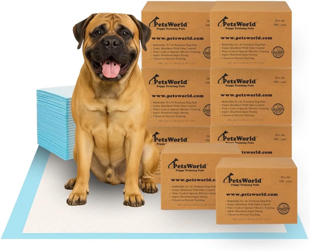 Stack of extra-large white dog training pee pads, 28 x 44 inches – view 3