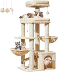 Leopard print heavy duty cat tree with baskets and cave – view 7