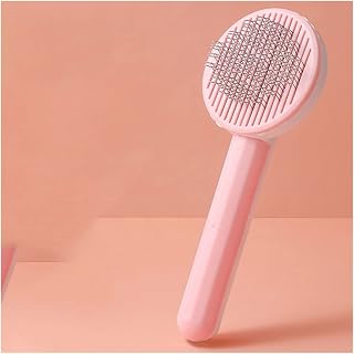 Self-Cleaning Pet Hair Removal Brush for Cats and Dogs, Black