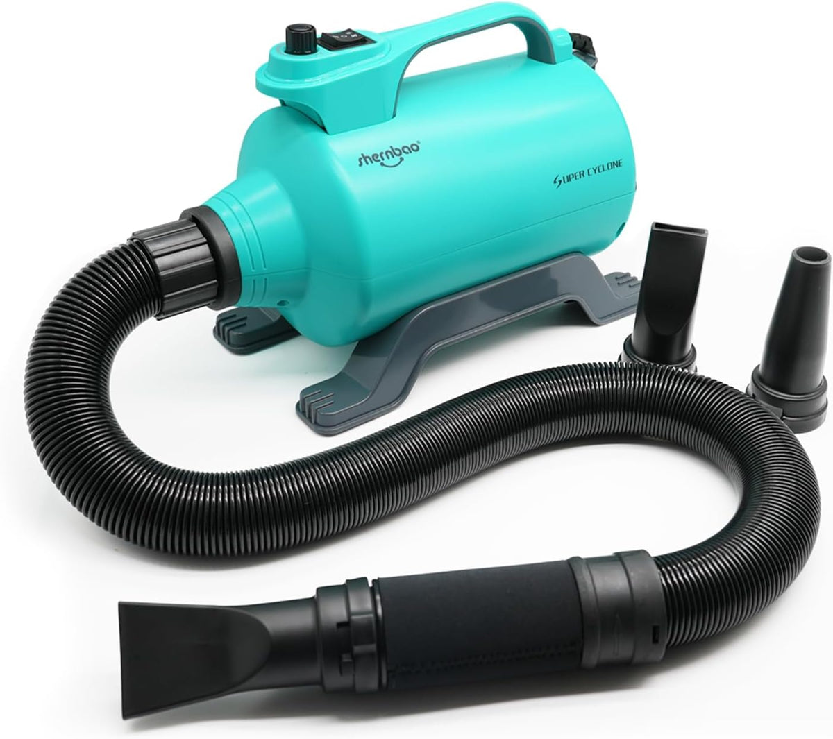 Green high velocity dog grooming blower dryer