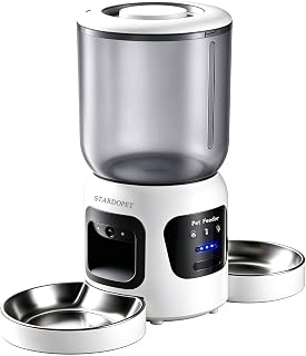 6L Smart Dual-Bowl Automatic Pet Feeder, Anti-Jam