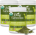 Three 12 oz containers of organic superfood powder supplement for dogs