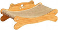 Long Slanted Cat Scratcher and Bed, Ergonomic, with Jute Mat