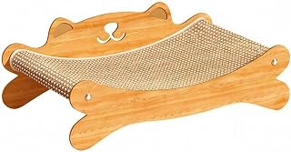 Long Slanted Cat Scratcher and Bed, Ergonomic, with Jute Mat