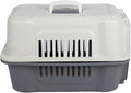 Plastic Pet Carrier for Small Dogs and Cats, Hard-Sided, with Lockable Window, 4-Side Ventilation