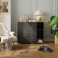 Dog-Proof Hidden Cat Litter Box Enclosure Cabinet with Built-In Power Outlet, Compatible with Automatic Litter Boxes