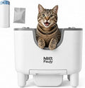 Square Self-Cleaning Litter Box, Open-Top