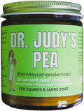 Container of bulk PEA powder supplement for horses and large dogs