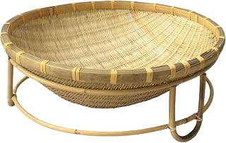 Handwoven Grass Elevated Pet Cradle Bed, Woven Cat Basket, 55cm