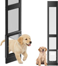 White sliding glass door pet insert with magnetic flap on a patio door – view 3