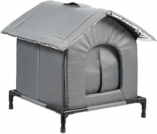Waterproof Elevated Outdoor Cat House with Raised Legs, Insulated, Weatherproof, XL