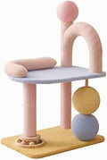 Freestanding Fleece Cat Activity Tree with Balls, Space-Saving, Style A