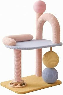 Freestanding Fleece Cat Activity Tree with Balls, Space-Saving, Style A