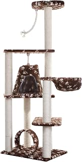 Armarkat Cat Tree Model A6601, Saddle Brown with White Paw Print