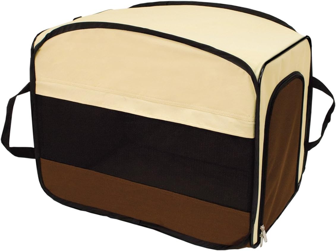 Medium pop-up soft dog kennel with mesh ventilation and carry design