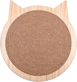 Sisal Cat Scratcher Board, Wall-Mounted Scratching Pad with Suction Cup