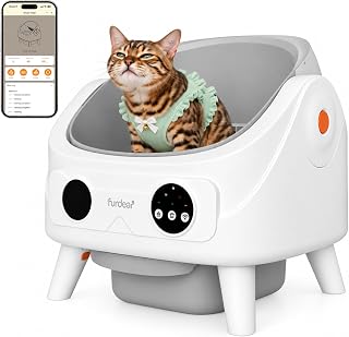 Automatic Self-Cleaning Cat Litter Box with Semi-Open Design, Safety Sensors and Odor Control