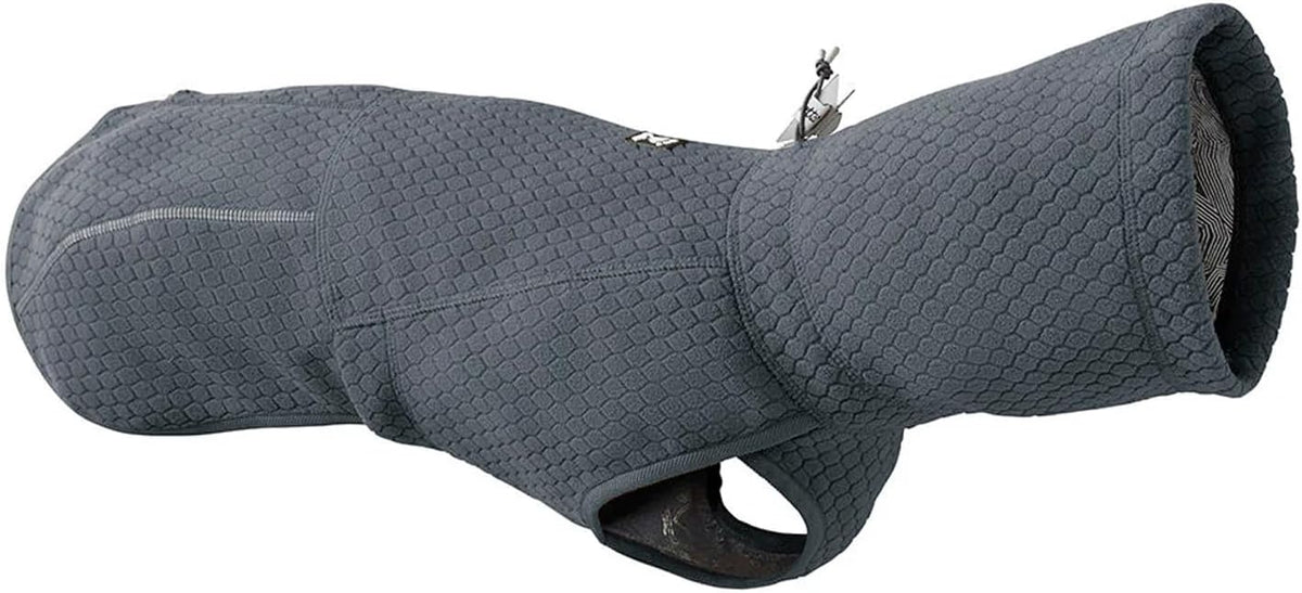 Blackberry colored warming midlayer dog coat