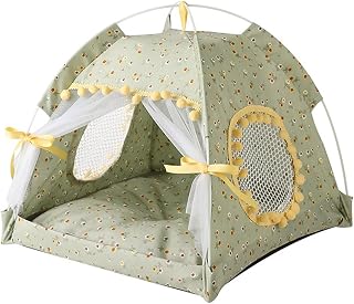 Cat Tent Bed Hammock with Floor, Small Dog House, Medium
