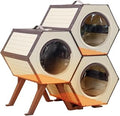 Heated and Insulated Outdoor Cat House for Winter, Adjustable Temperature and Time, Escape Door, 3 Sets