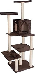 Cat Tree, 66 Inch, Coffee Brown, Model GP78680723