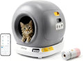 Self-Cleaning Automatic Cat Litter Box, Compact Footprint for Small Spaces, Dual Safety Sensors, Jam Auto-Stop, App Control