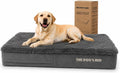Grey fur large 6 inch waterproof memory foam dog bed