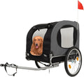 Folding dog bike trailer with 19 inch wheels and ventilated mesh windows – view 2