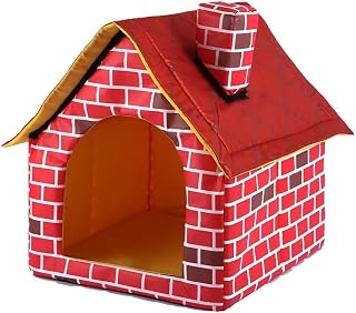 Foldable Portable Pet House Bed for Small Dogs and Cats, Soft and Warm