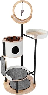 66-Inch Multi-Level Cat Tree with Scratching Post for Large Indoor Cats