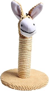 Sisal Rope Cat Climbing Frame, Mini Tower Scratching Post with Plush Donkey Shape