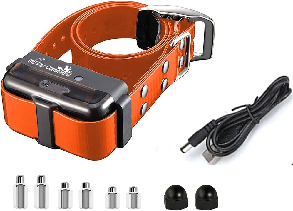Remote dog training collar with handheld transmitter and beacon lights – view 3