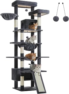 81" Tall Multi-Level Cat Tree for Large Adult Indoor Cats