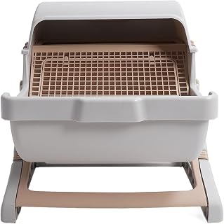 Semi-Automatic Cat Litter Box, Extra Large, Enclosed, with Splash Guard