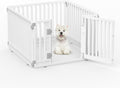 Eight panel foldable puppy playpen with door – view 3